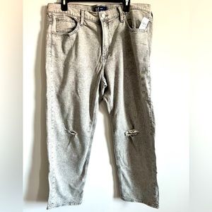 Gap, Women’s Size 16/33R, Gray stretch, distressed jeans